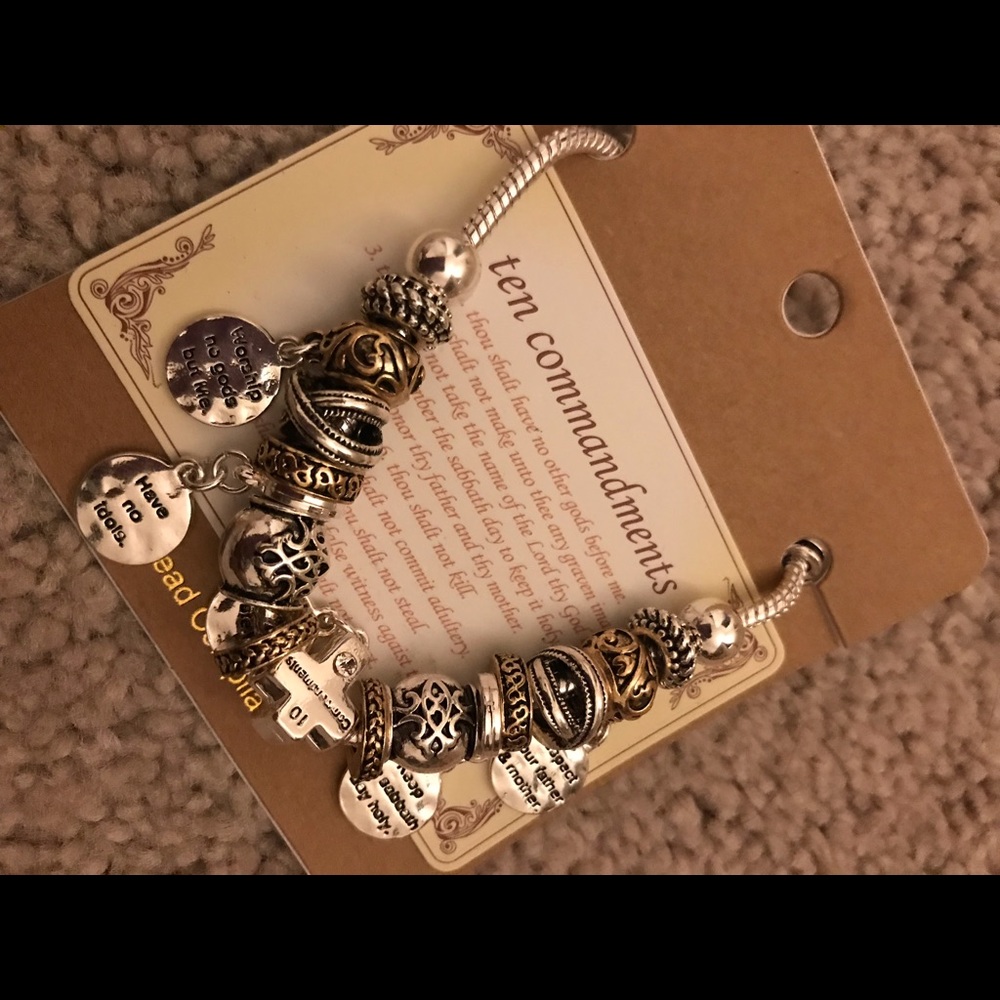 10 commandments charm bracelet for ladies